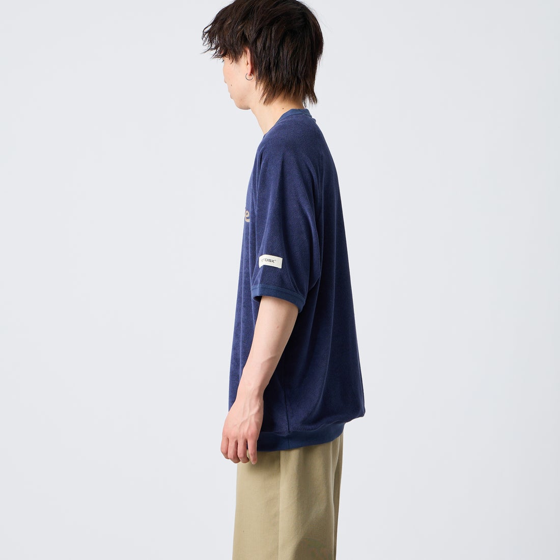 NORDISK [ノルディスク] 別注 HYGGE パイル半袖スウェット [NU11705-JF] NVY &&モデル身長：177cm 着用サイズ：XL&&