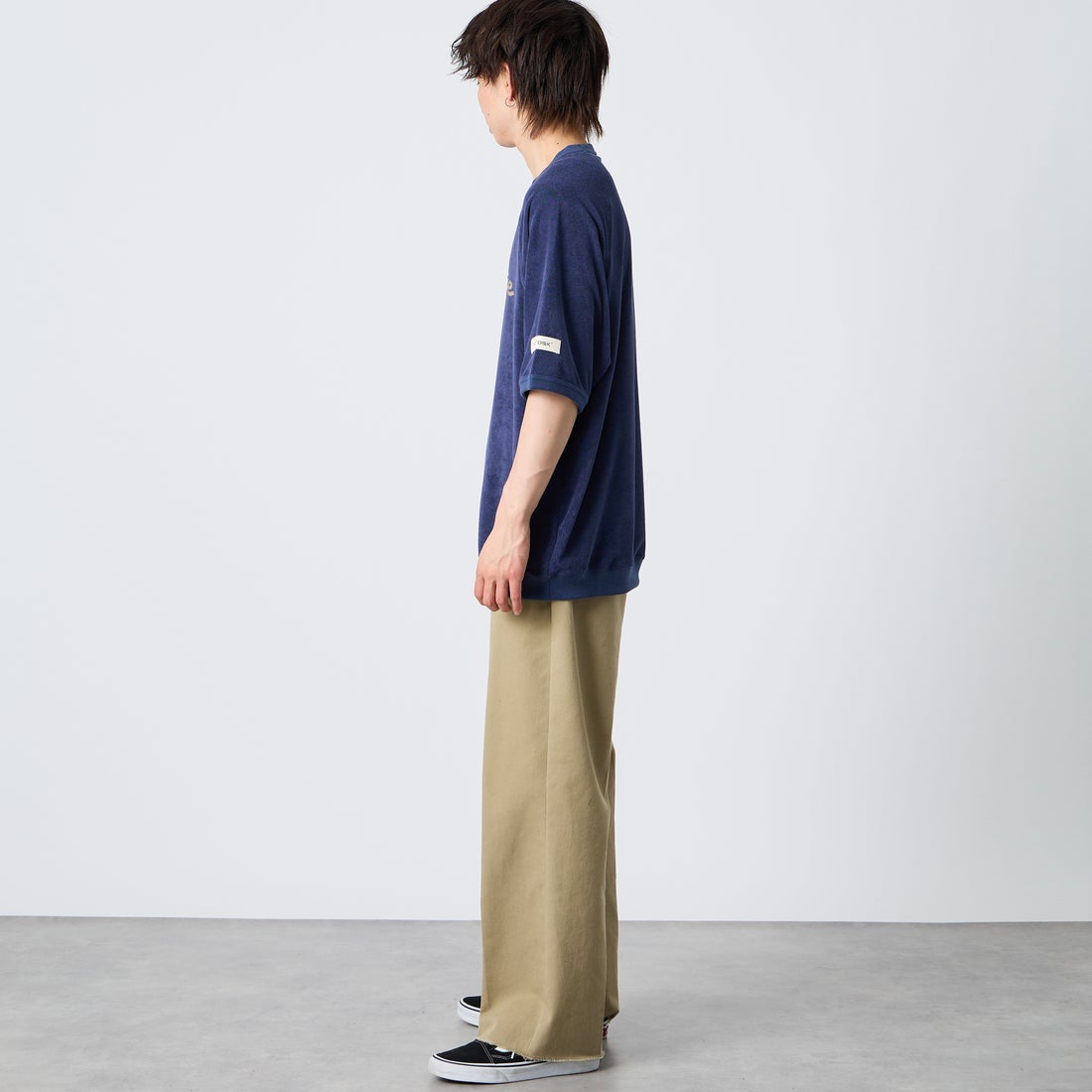 NORDISK [ノルディスク] 別注 HYGGE パイル半袖スウェット [NU11705-JF] NVY &&モデル身長：177cm 着用サイズ：XL&&