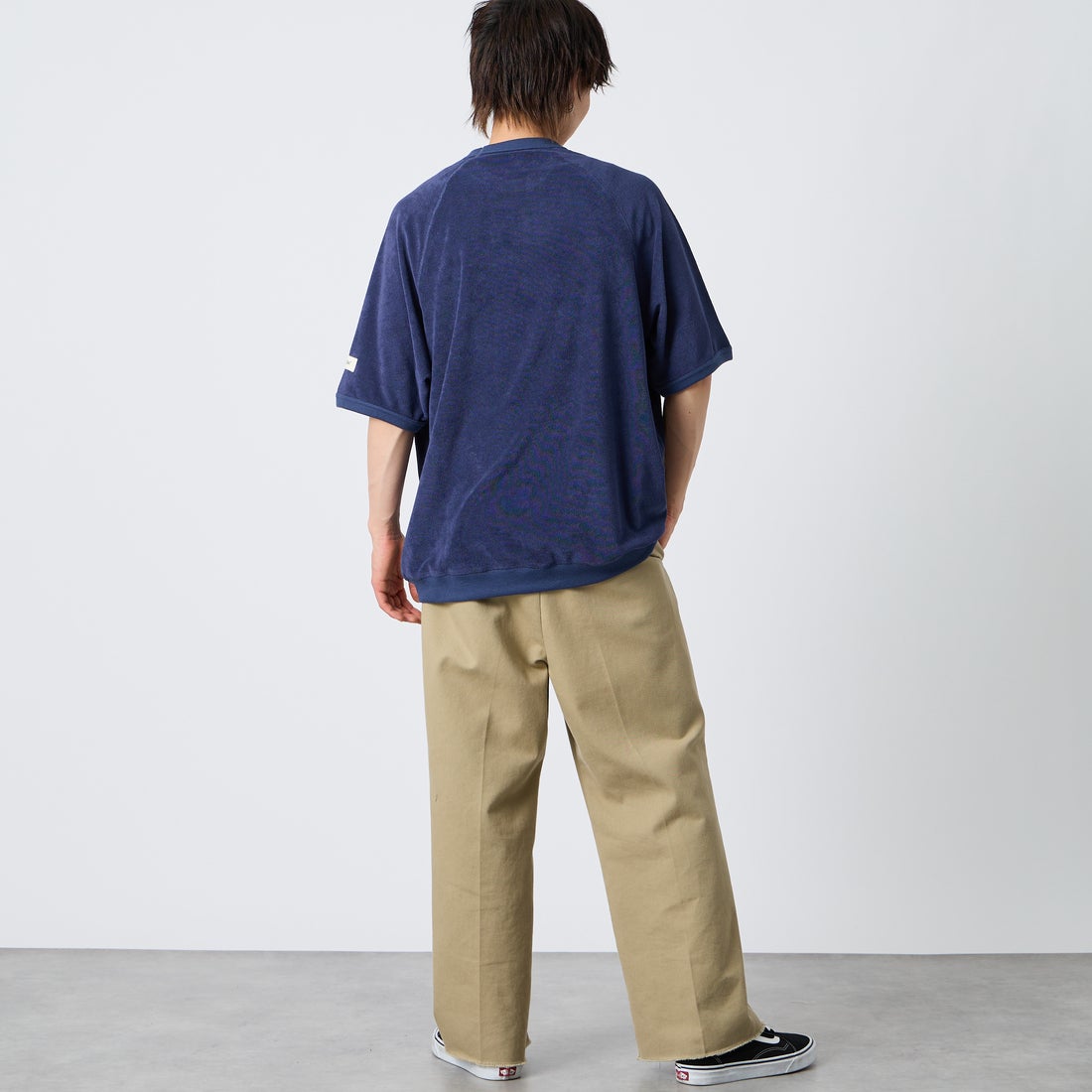NORDISK [ノルディスク] 別注 HYGGE パイル半袖スウェット [NU11705-JF] NVY &&モデル身長：177cm 着用サイズ：XL&&