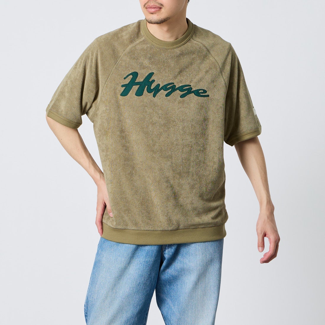 NORDISK [ノルディスク] 別注 HYGGE パイル半袖スウェット [NU11705-JF] BEG &&モデル身長：168cm 着用サイズ：M&&