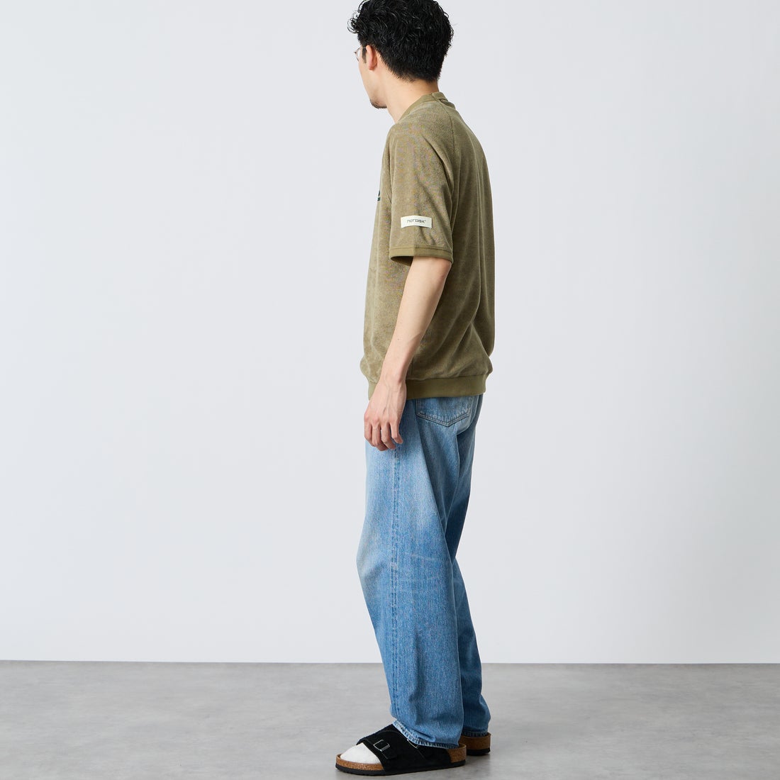 NORDISK [ノルディスク] 別注 HYGGE パイル半袖スウェット [NU11705-JF] BEG &&モデル身長：168cm 着用サイズ：M&&