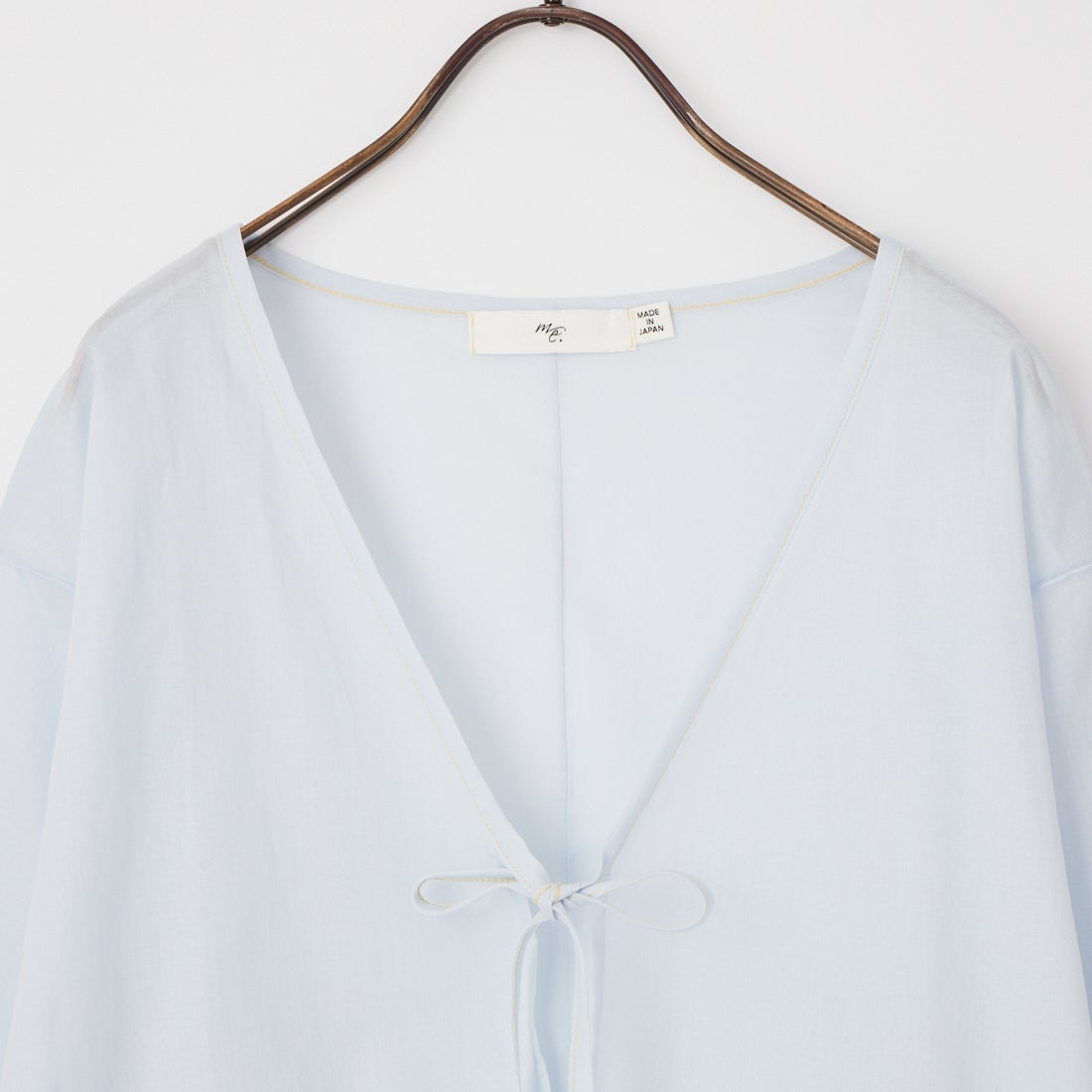 me. [ミードット] ベールコットンシアーカーディガン [ME-26106] 270 SAX