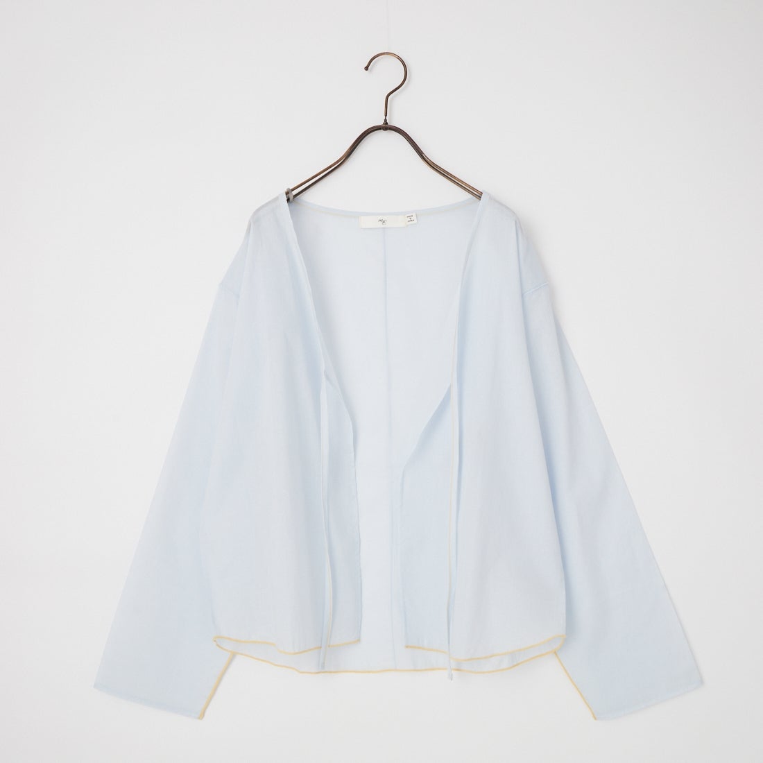 me. [ミードット] ベールコットンシアーカーディガン [ME-26106] 270 SAX