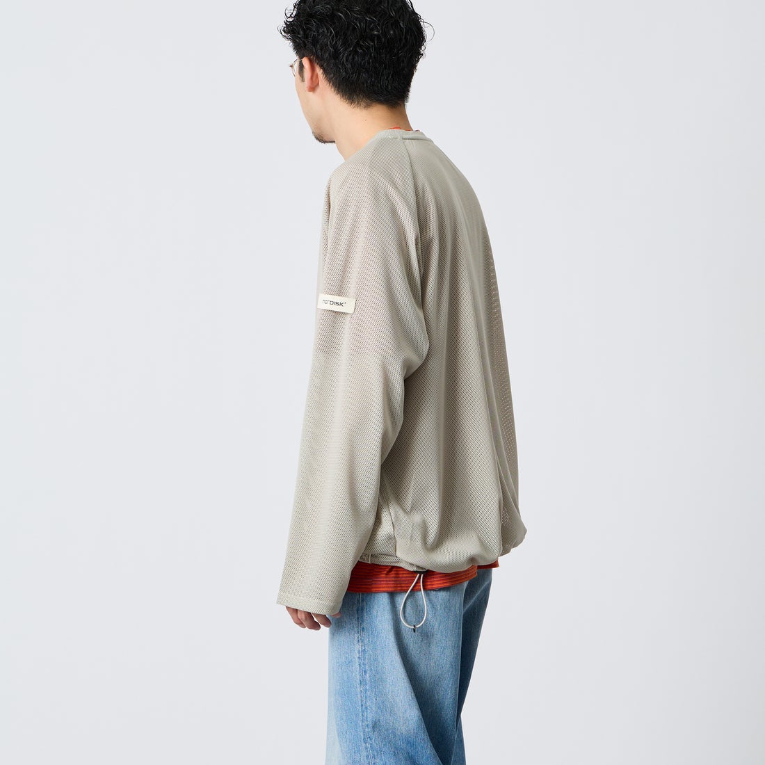 NORDISK [ノルディスク] 別注 ドローコード メッシュプルオーバー [NU11706-JF] BEG &&モデル身長：168cm 着用サイズ：L&&