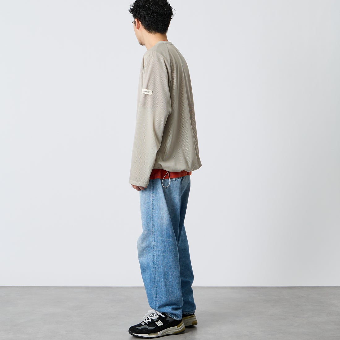 NORDISK [ノルディスク] 別注 ドローコード メッシュプルオーバー [NU11706-JF] BEG &&モデル身長：168cm 着用サイズ：L&&