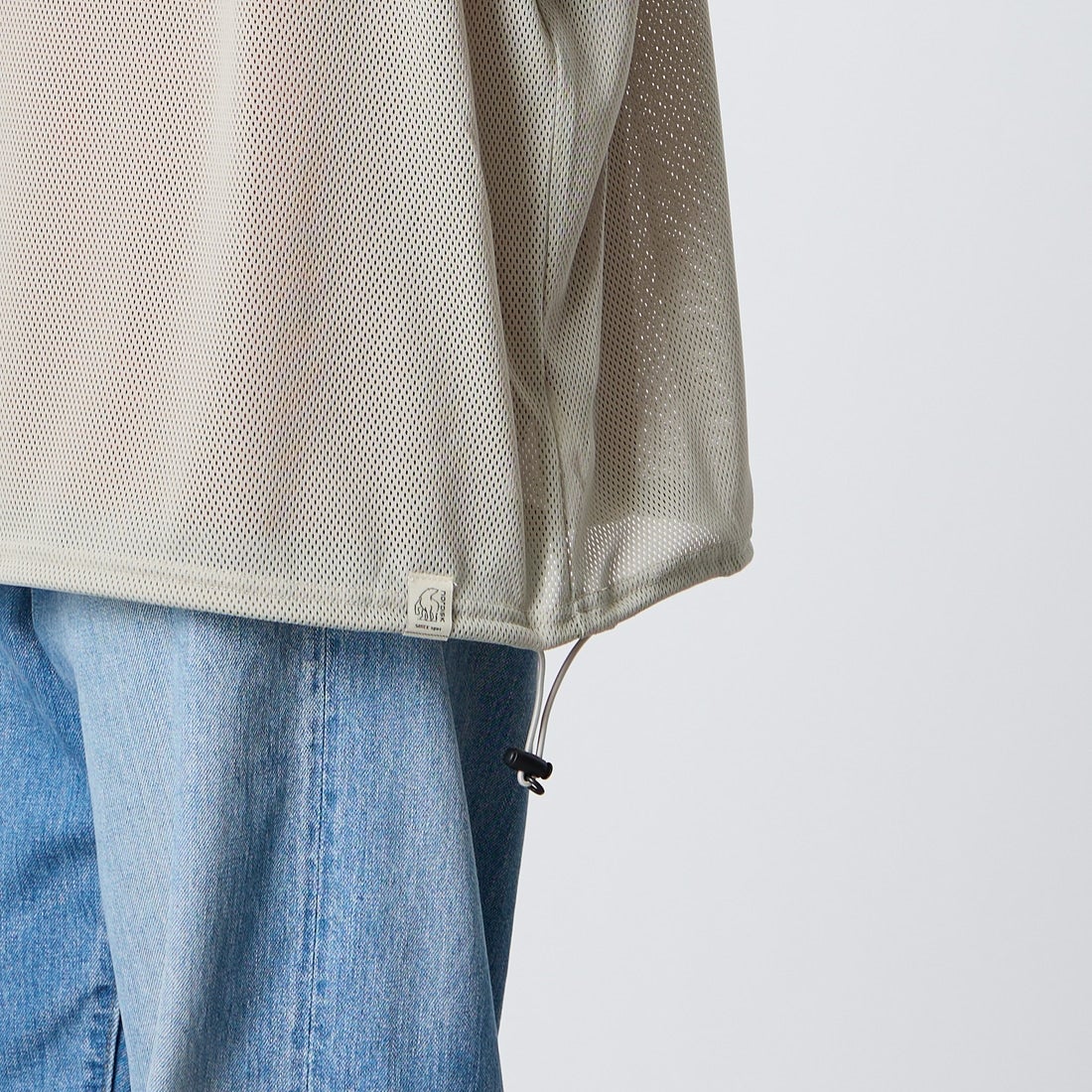 NORDISK [ノルディスク] 別注 ドローコード メッシュプルオーバー [NU11706-JF] BEG &&モデル身長：168cm 着用サイズ：L&&