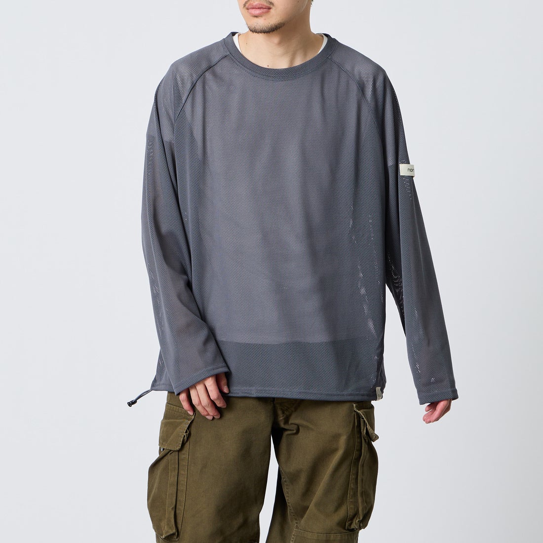 NORDISK [ノルディスク] 別注 ドローコード メッシュプルオーバー [NU11706-JF] CHR &&モデル身長：168cm 着用サイズ：M&&