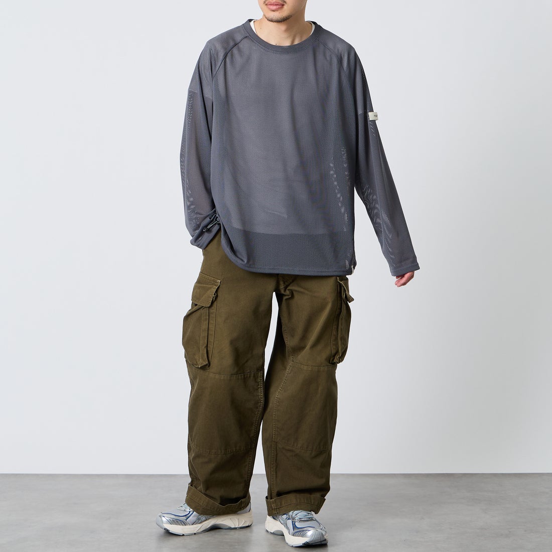 NORDISK [ノルディスク] 別注 ドローコード メッシュプルオーバー [NU11706-JF] CHR &&モデル身長：168cm 着用サイズ：M&&