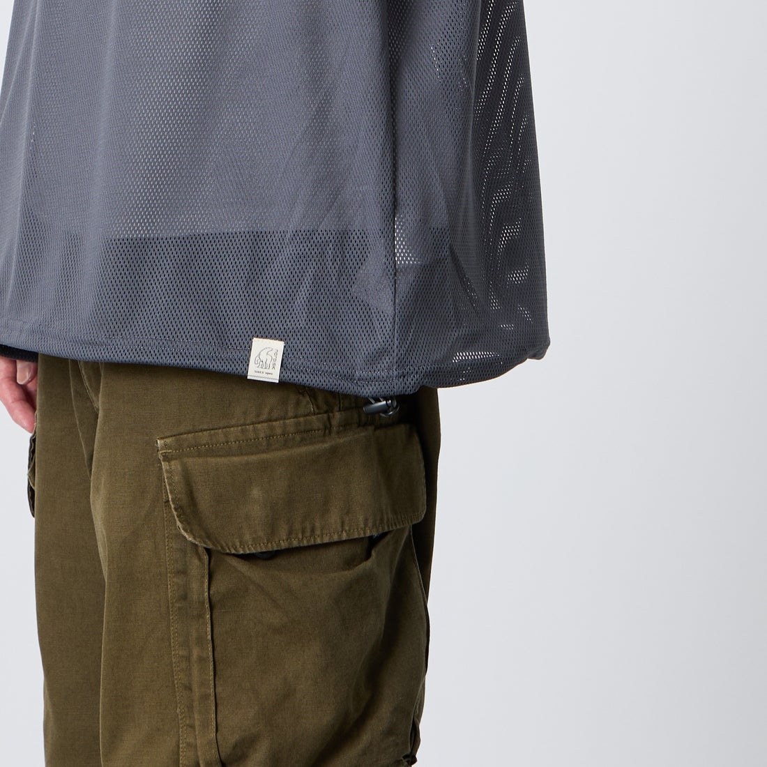 NORDISK [ノルディスク] 別注 ドローコード メッシュプルオーバー [NU11706-JF] CHR &&モデル身長：168cm 着用サイズ：M&&