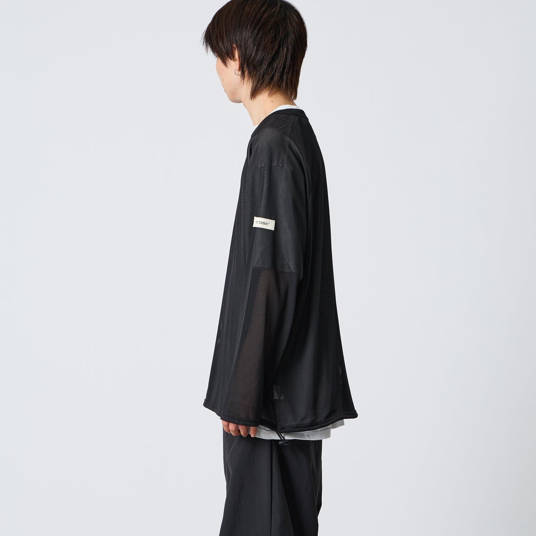 NORDISK [ノルディスク] 別注 ドローコード メッシュプルオーバー [NU11706-JF] BLK &&モデル身長：177cm 着用サイズ：L&&
