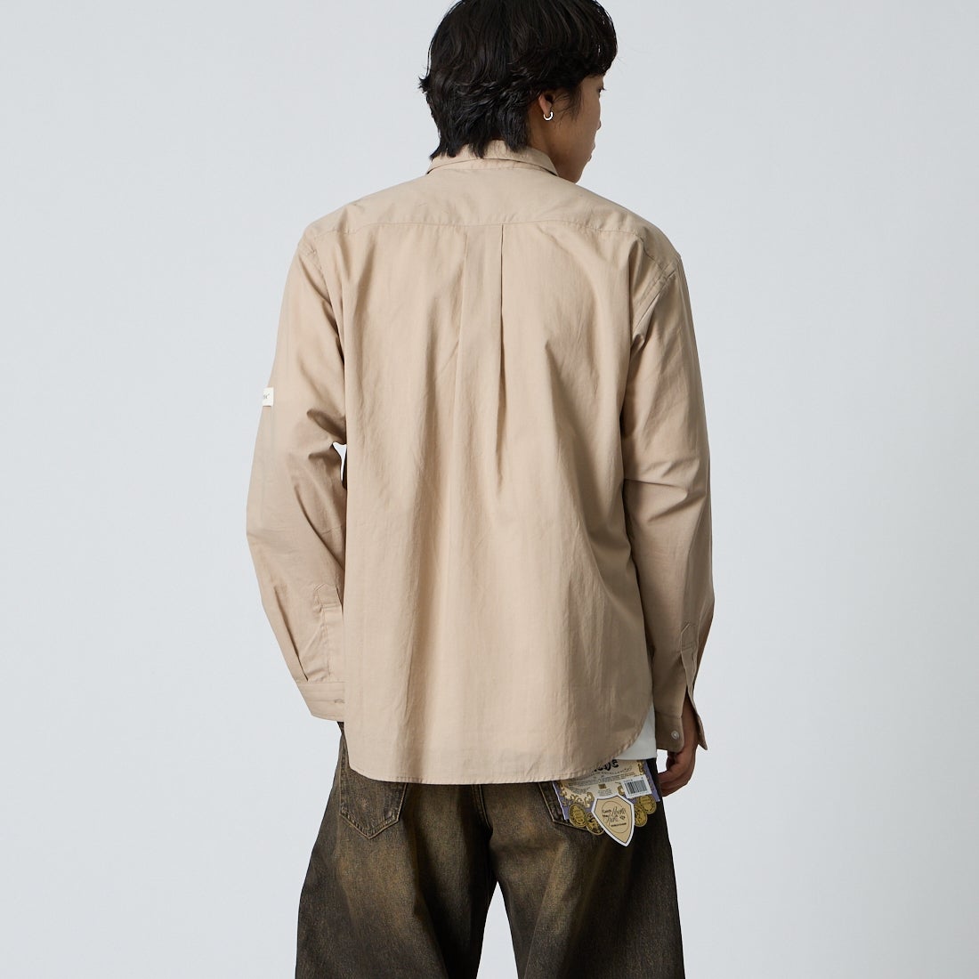 NORDISK [ノルディスク] 別注 レギュラーカラーシャツ [NU81701-JF] BEG &&モデル身長：179cm 着用サイズ：L&&