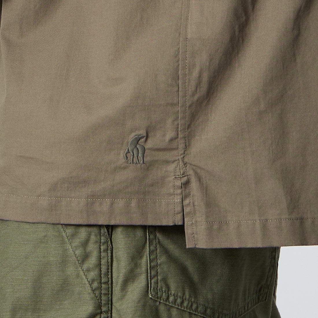 NORDISK [ノルディスク] 別注 オープンカラーシャツ [NU81702-JF] GREIGE &&モデル身長：179cm 着用サイズ：L&&