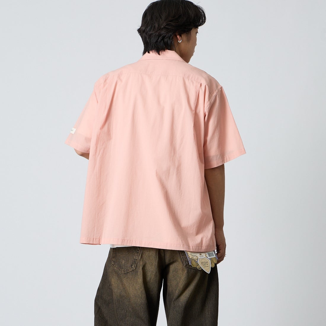 NORDISK [ノルディスク] 別注 オープンカラーシャツ [NU81702-JF] PNK &&モデル身長：179cm 着用サイズ：L&&