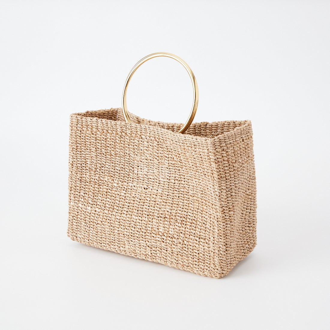 COTTO [コット] アバカスクエアハンドバッグ [CBK25-SS05] NATURAL/BK