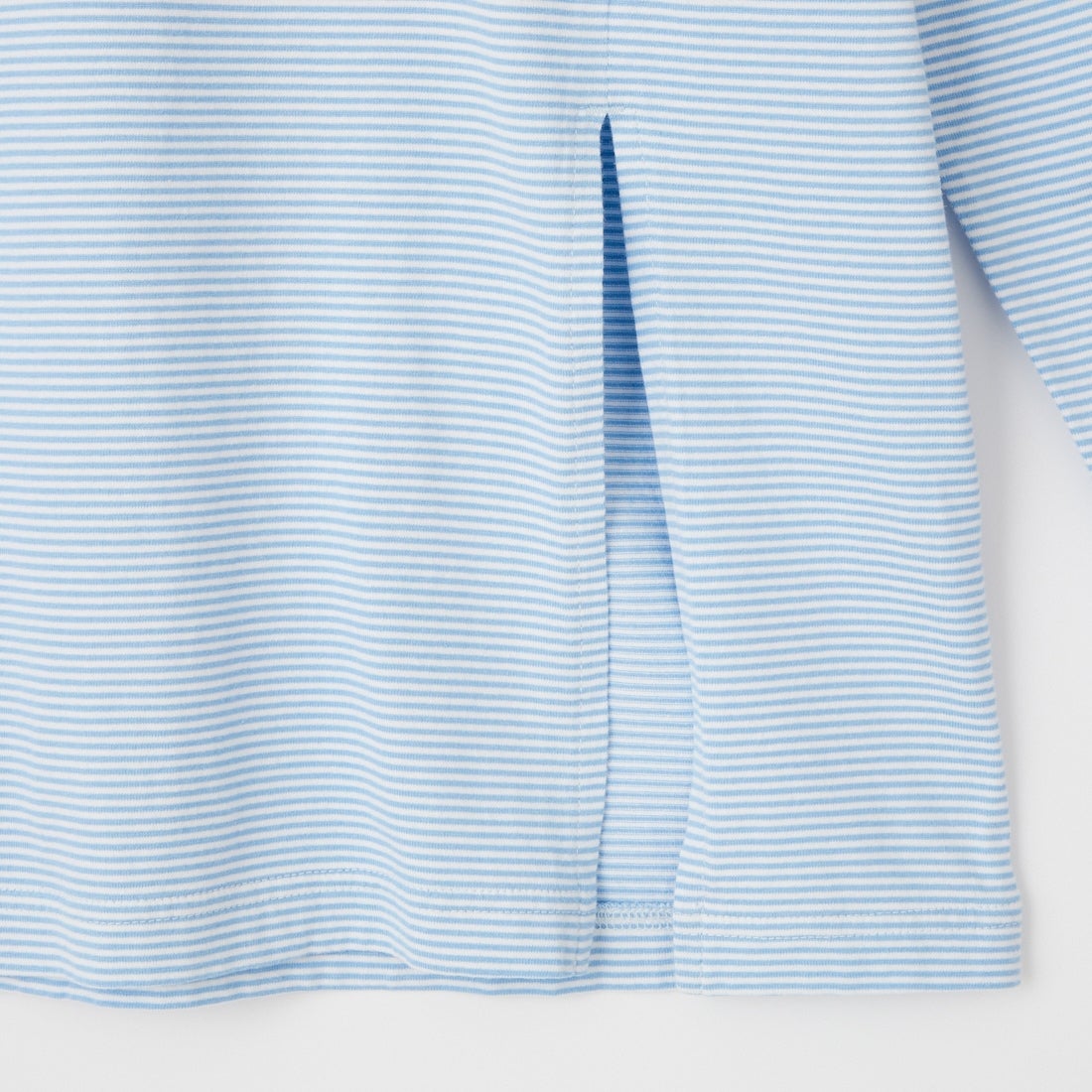 MEYAME [メヤメ] ボーダースリットロングスリーブTシャツ [MEY-2327] BLUE