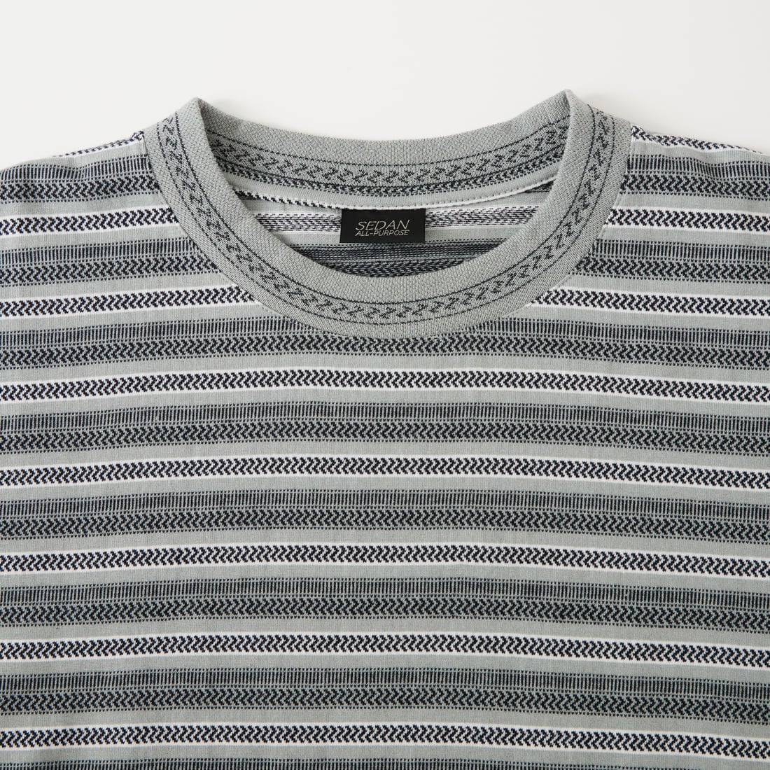 SEDAN ALL-PURPOSE [セダン オールパーパス] ジャガードボーダーTシャツ [SD26S-CT06] GREY