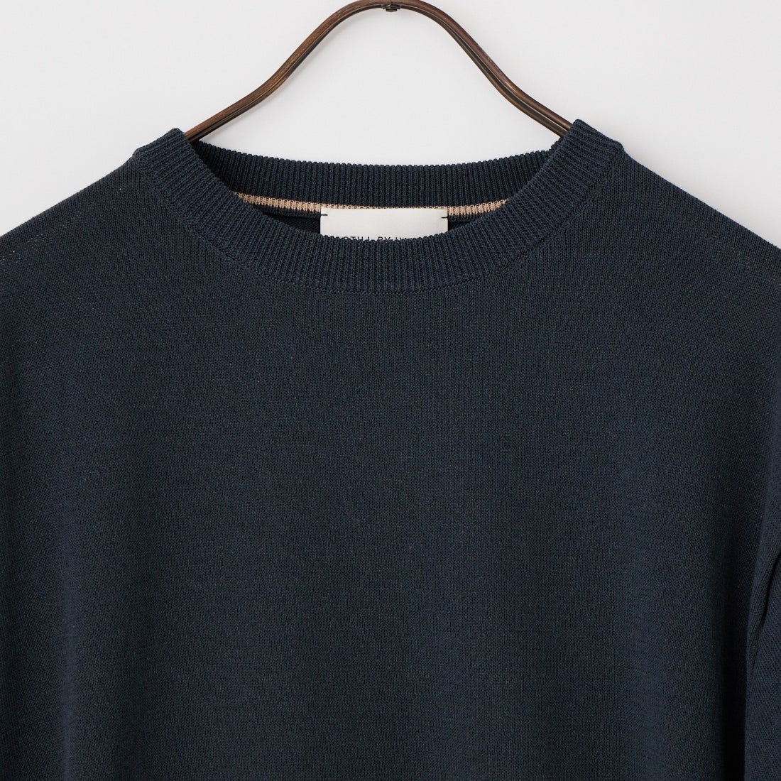 STILL BY HAND [スティルバイハンド] ハーフスリーブニットTシャツ [KN02261] TEAL BLUE