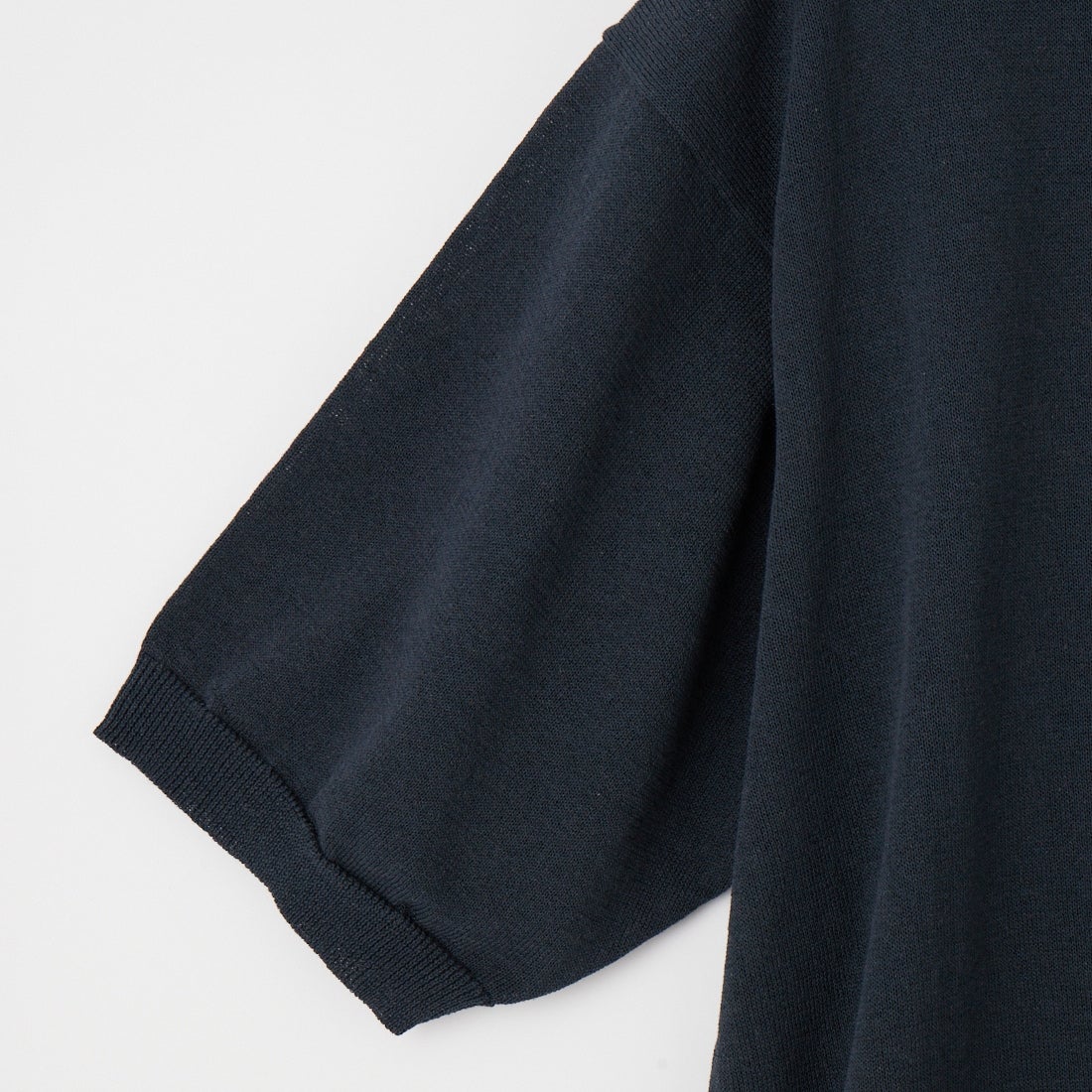 STILL BY HAND [スティルバイハンド] ハーフスリーブニットTシャツ [KN02261] TEAL BLUE