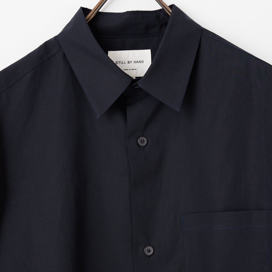STILL BY HAND [スティルバイハンド] ハーフスリーブコットンシャツ [SH08261] NAVY