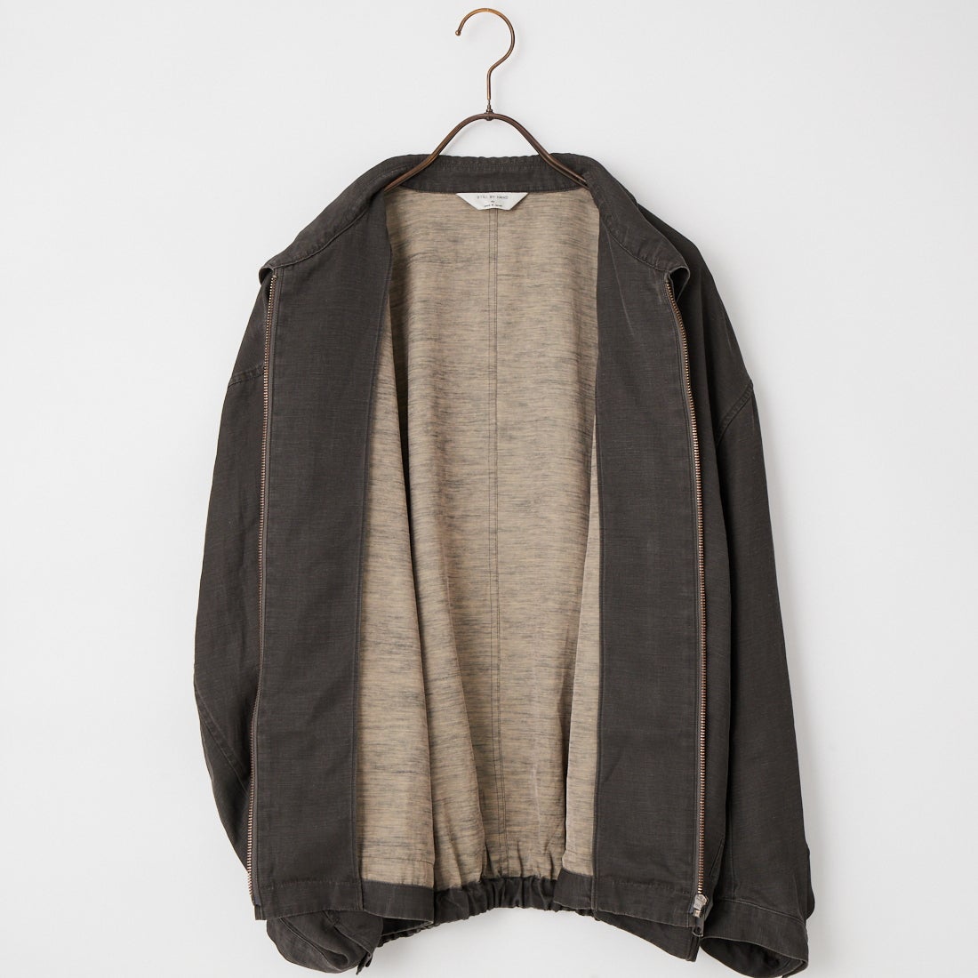 STILL BY HAND [スティルバイハンド] ピグメントプリント ジップアップブルゾン [BL05261] DUSTY GREY