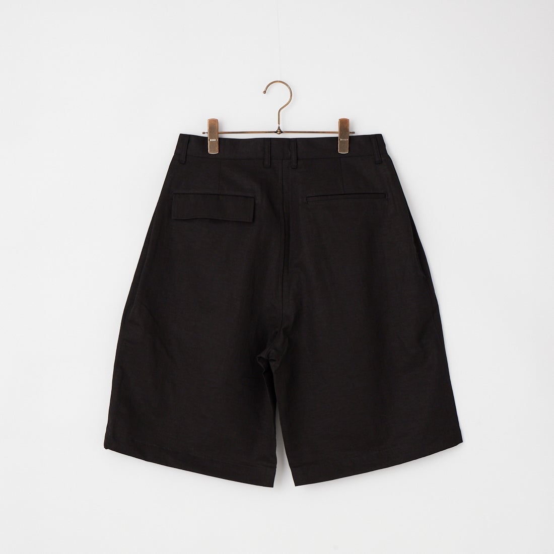 STILL BY HAND [スティルバイハンド] リネンミックスワイドショーツ [PT10261] BLACK