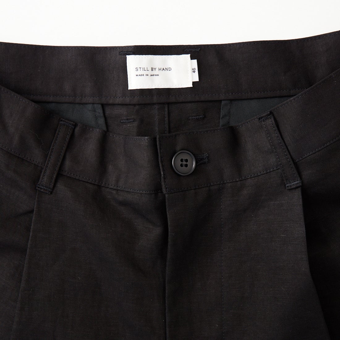 STILL BY HAND [スティルバイハンド] リネンミックスワイドショーツ [PT10261] BLACK