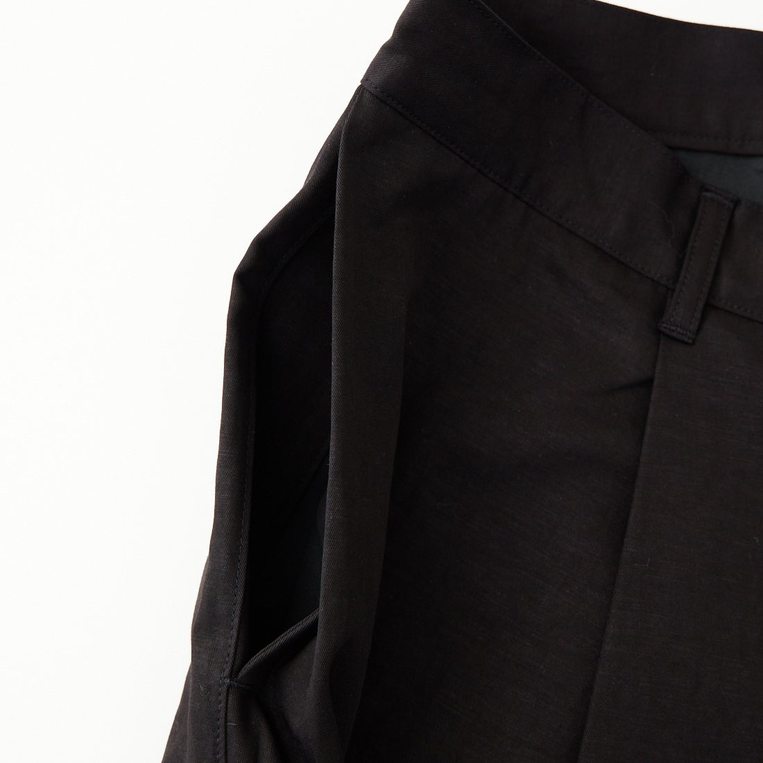 STILL BY HAND [スティルバイハンド] リネンミックスワイドショーツ [PT10261] BLACK