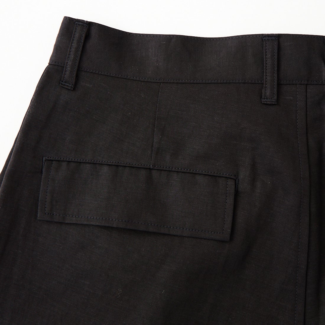 STILL BY HAND [スティルバイハンド] リネンミックスワイドショーツ [PT10261] BLACK