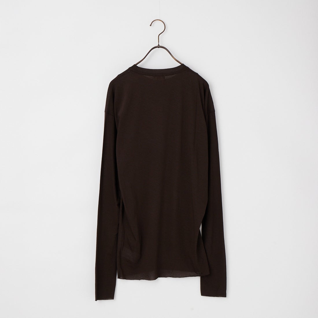 UNFIL [アンフィル] ツイストコットン シアージャージーロングスリーブTシャツ [WXSP-UW121] DK BROWN