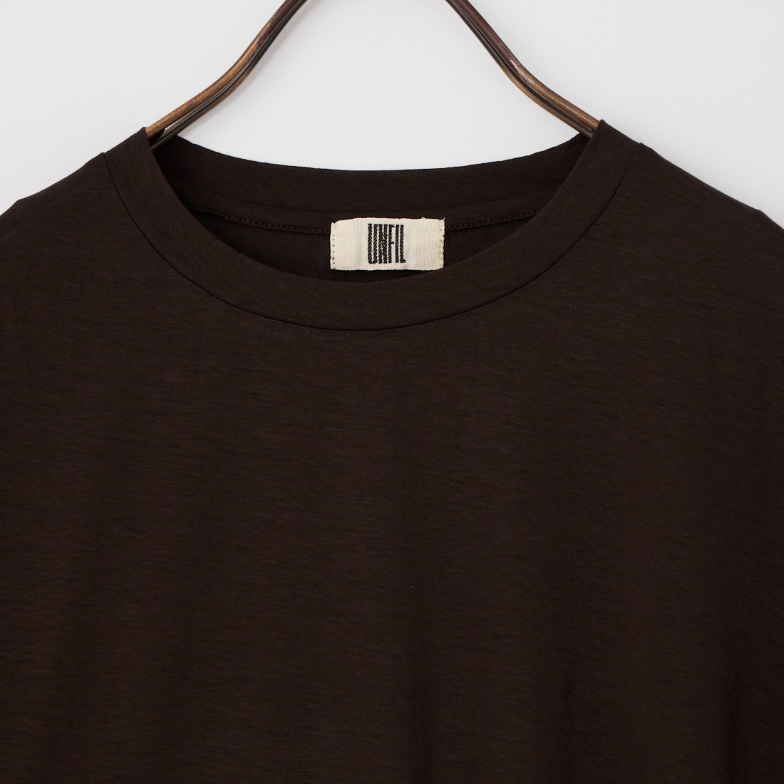 UNFIL [アンフィル] ツイストコットン シアージャージーロングスリーブTシャツ [WXSP-UW121] DK BROWN
