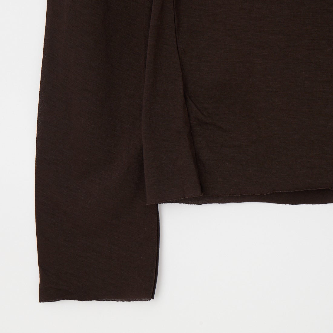 UNFIL [アンフィル] ツイストコットン シアージャージーロングスリーブTシャツ [WXSP-UW121] DK BROWN