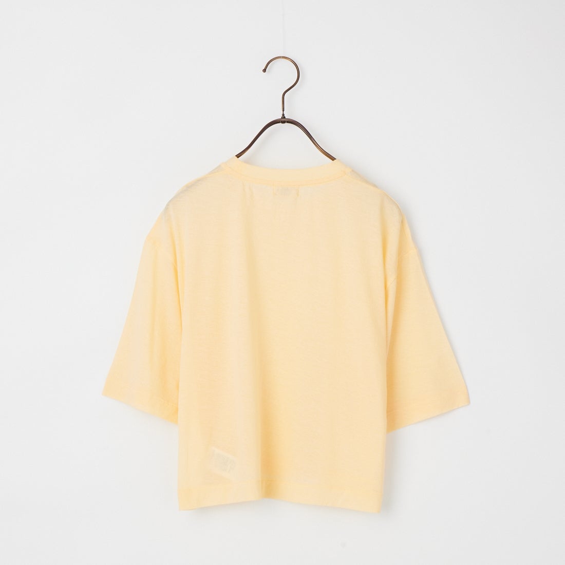 UNFIL [アンフィル] ツイストコットン シアージャージークロップドTシャツ [WXSP-UW122] VANILLA