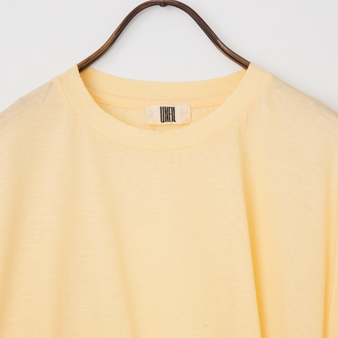 UNFIL [アンフィル] ツイストコットン シアージャージークロップドTシャツ [WXSP-UW122] VANILLA