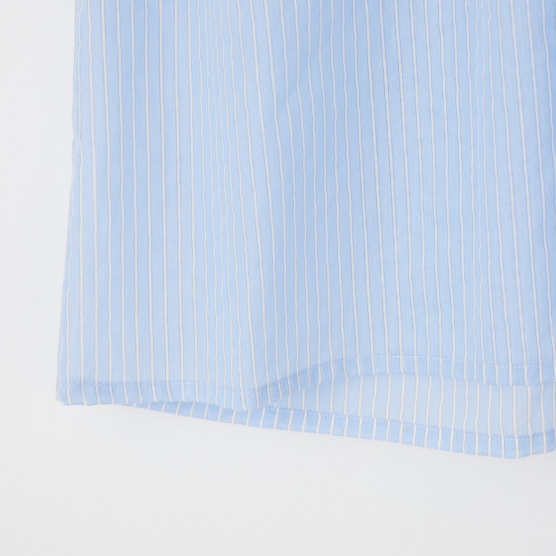 le glazik [ルグラジック] ショートスリーブ シアーストライプギャザーシャツ [LG-B0381SBB] SAX/WHITE