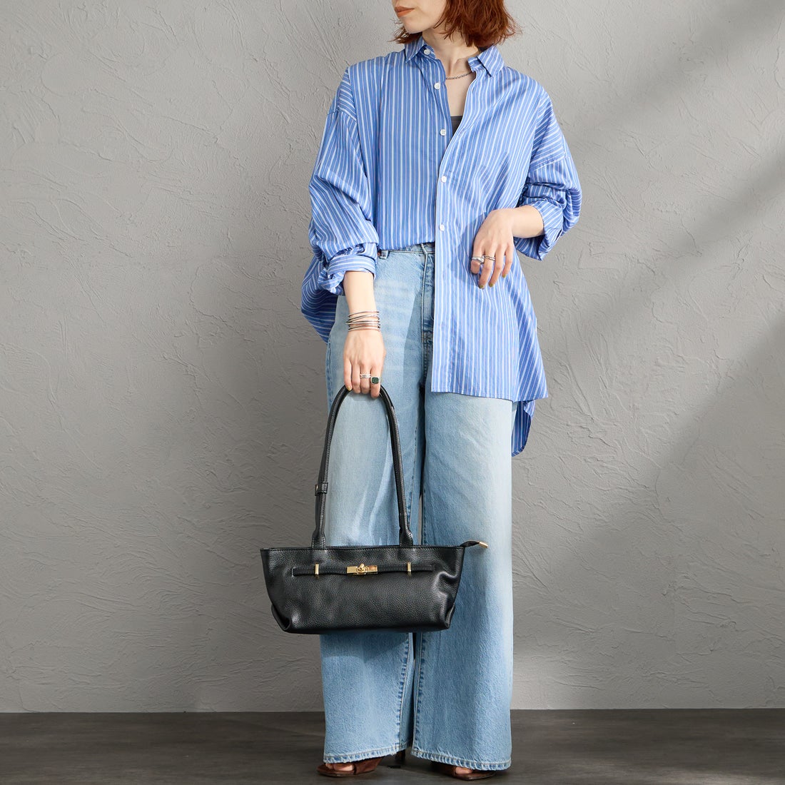 AULENTTI [オウレンティ] ロングハンドルレザーバッグ [DI-3886-DO] D28 NERO