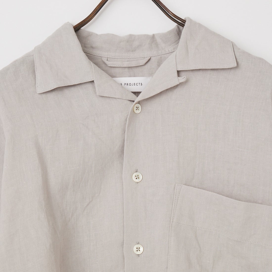 PERS PROJECTS [パースプロジェクト] ビクター ロングスリーブワイドフィットシャツ [26SP-11021SD] LT.GRAY