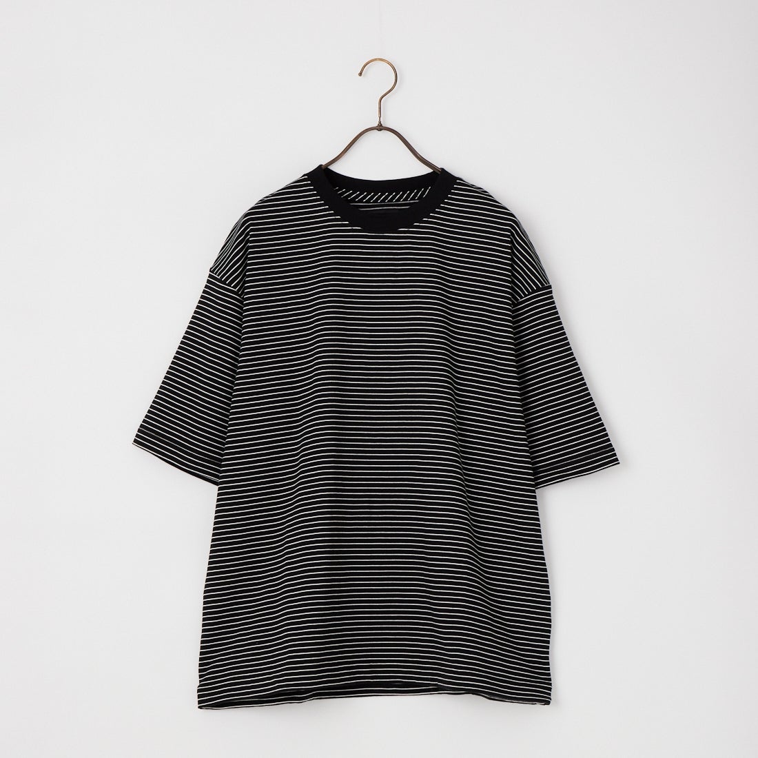 SLICK [スリック] 30/2 マイクロボーダー ドローストリングTシャツ [5230237] 701 BLACK