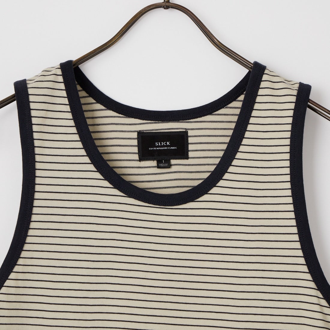 SLICK [スリック] 30/2マイクロボーダータンクトップ [5230245] 902 ECRU