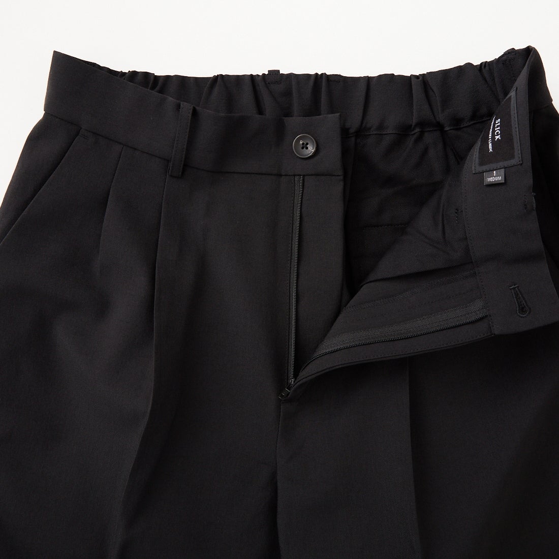 SLICK [スリック] テックツイル ワイドショートパンツ [5260246] 700 BLACK