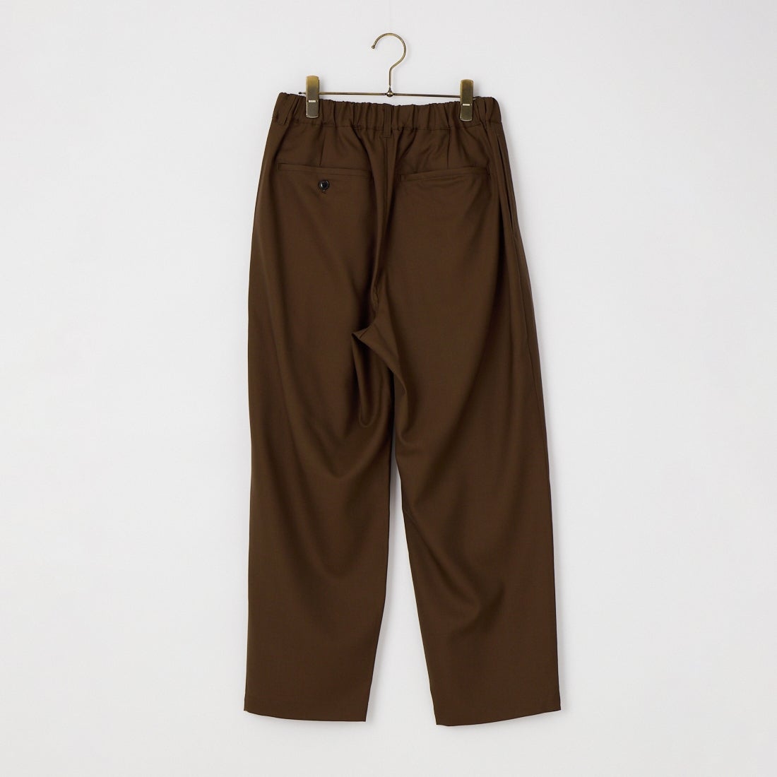STILL BY HAND [スティルバイハンド] 別注 テックウール ツータックテーパードパンツ [2601JF-EX01-JF] BROWN