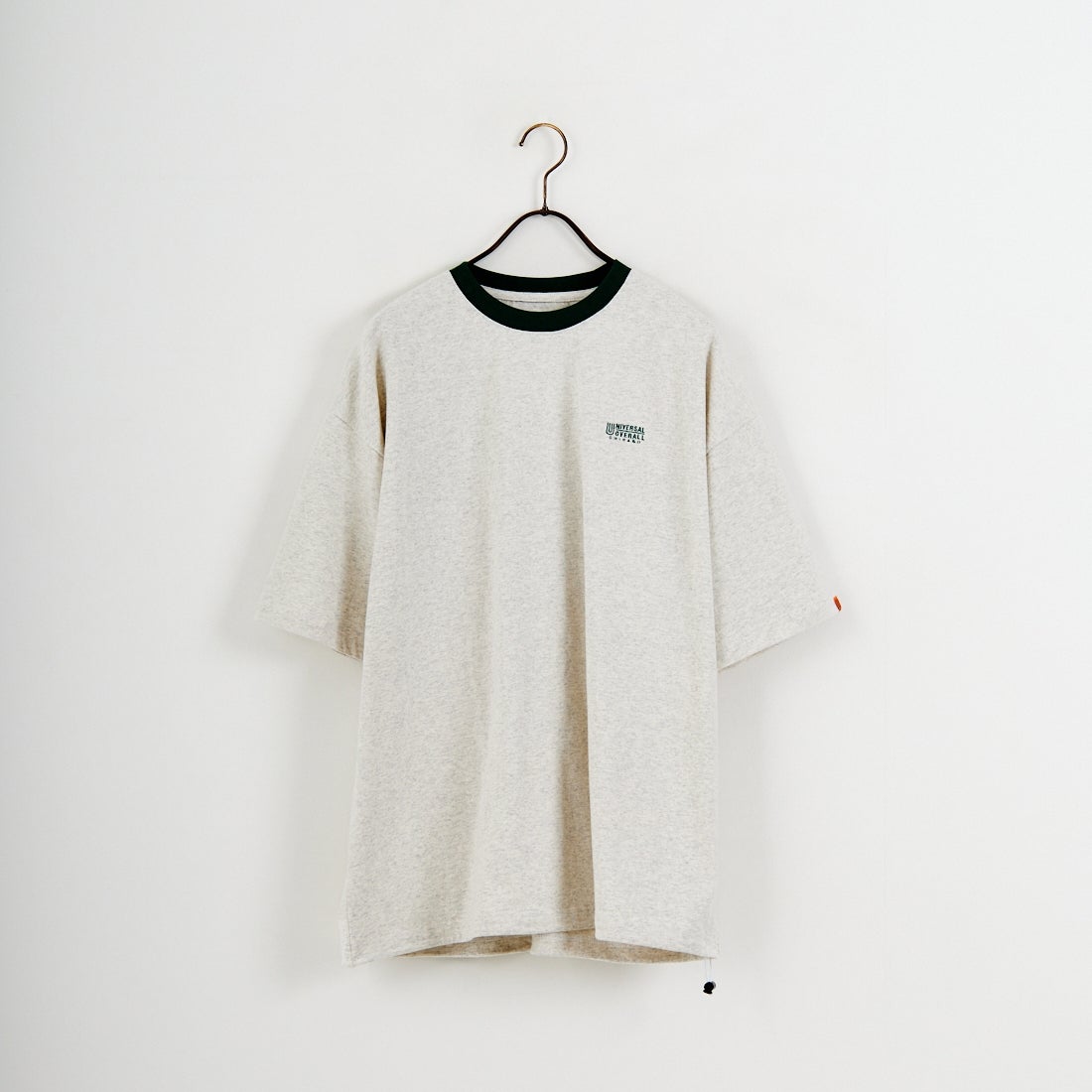 UNIVERSAL OVERALL [ユニバーサルオーバーオール] 別注 ドローコード付き ワイドシルエットTシャツ [U2613282IN-JF] OAT/GRN