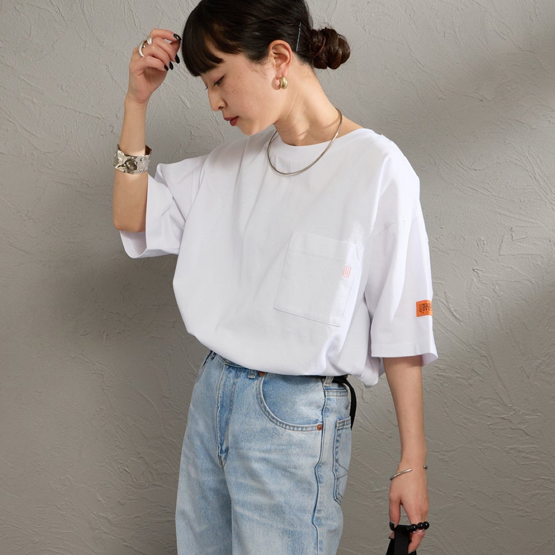 WHITE&&モデル身長：150cm 着用サイズ：F&&