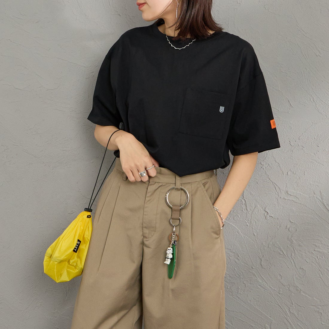 BLACK&&モデル身長：160cm 着用サイズ：F&&