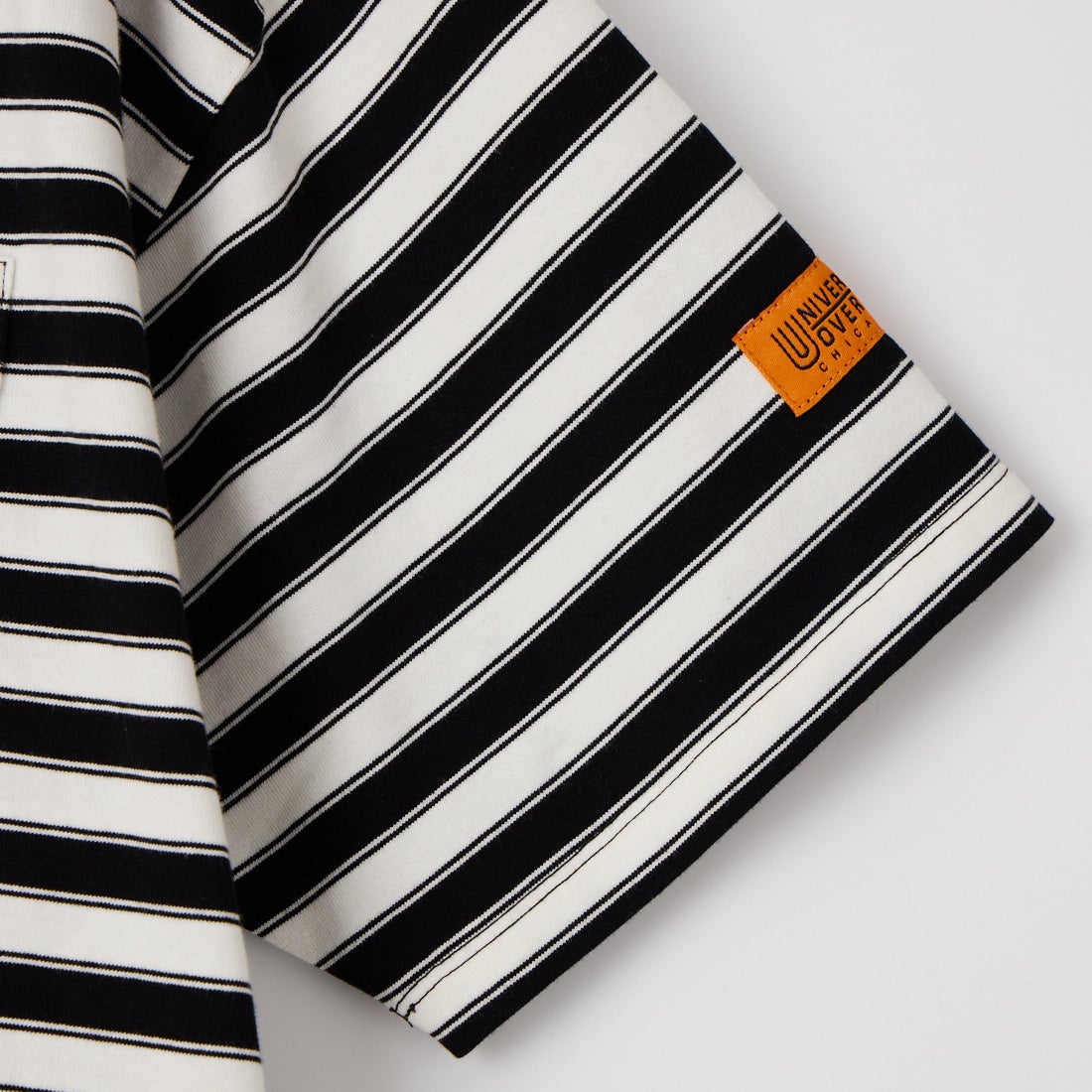 UNIVERSAL OVERALL [ユニバーサルオーバーオール] 別注 ワイドシルエット ポケットTシャツ [U2612815IN-JF] WHT/BLK