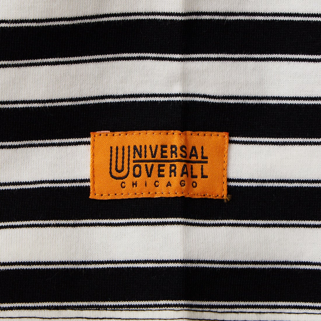 UNIVERSAL OVERALL [ユニバーサルオーバーオール] 別注 ワイドシルエット ポケットTシャツ [U2612815IN-JF] WHT/BLK