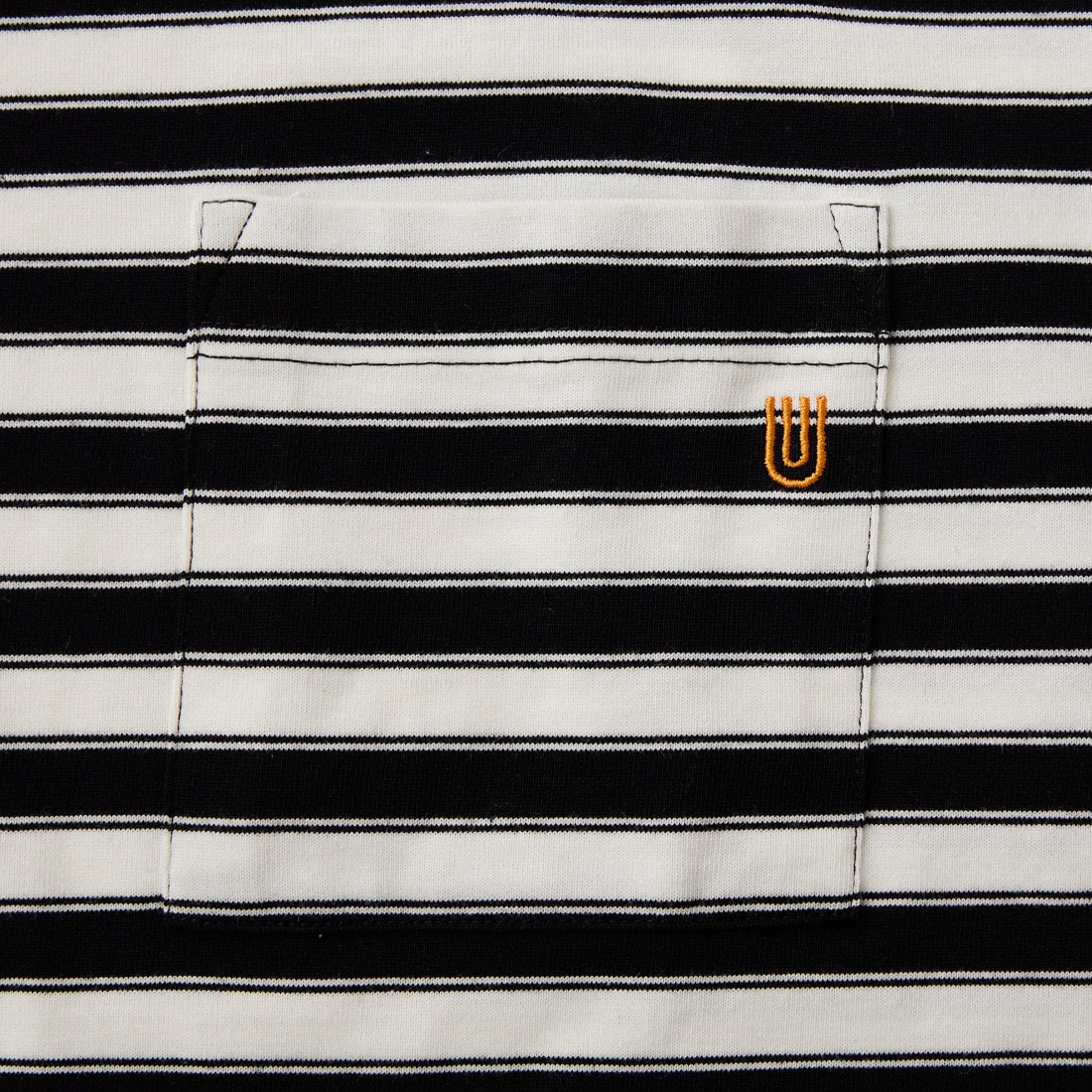 UNIVERSAL OVERALL [ユニバーサルオーバーオール] 別注 ワイドシルエット ポケットTシャツ [U2612815IN-JF] WHT/BLK