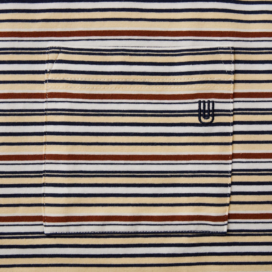 UNIVERSAL OVERALL [ユニバーサルオーバーオール] 別注 ワイドシルエット ポケットTシャツ [U2612815IN-JF] BEG BORDER