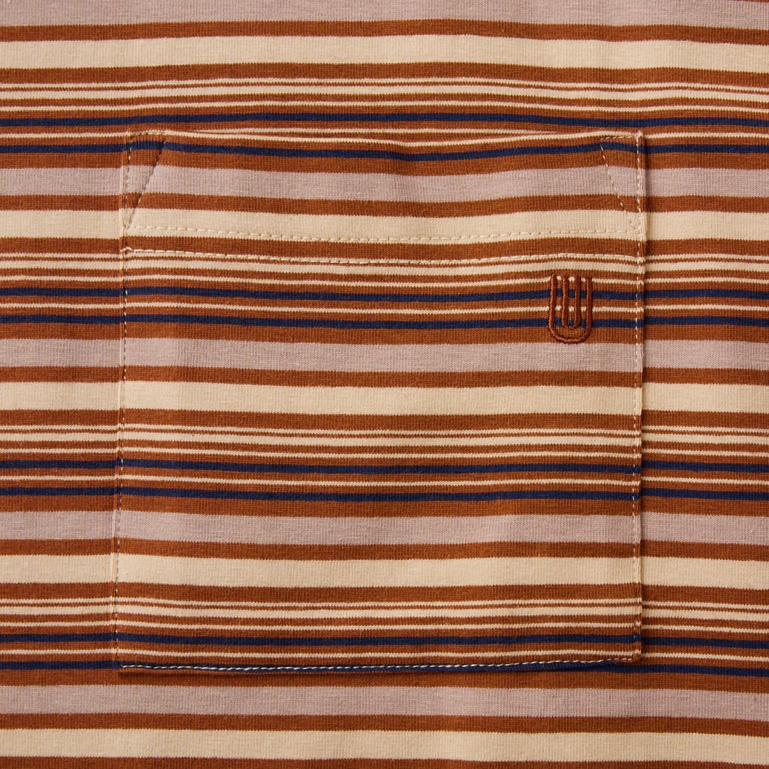 UNIVERSAL OVERALL [ユニバーサルオーバーオール] 別注 ワイドシルエット ポケットTシャツ [U2612815IN-JF] BRN BORDER