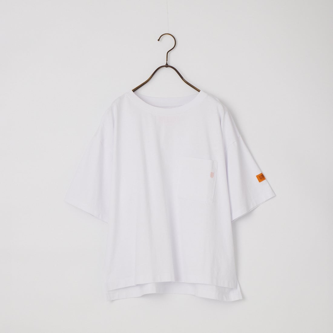 UNIVERSAL OVERALL [ユニバーサルオーバーオール] 別注 ワイドシルエット ポケットTシャツ [U2612815IN-JF] WHITE