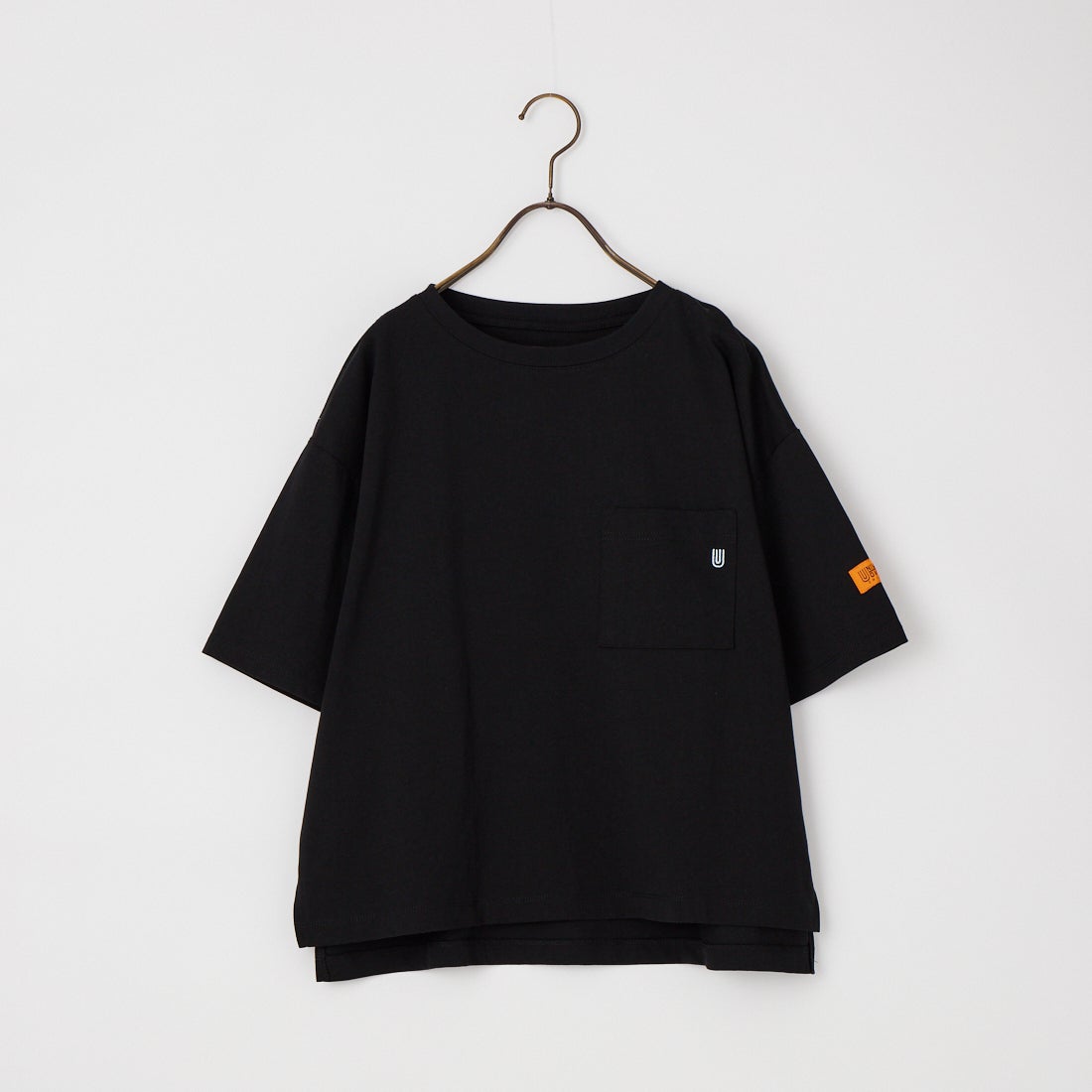 UNIVERSAL OVERALL [ユニバーサルオーバーオール] 別注 ワイドシルエット ポケットTシャツ [U2612815IN-JF] BLACK